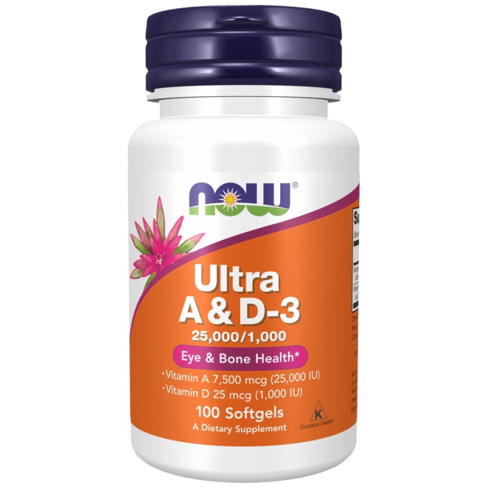 Ultra A & D-3 | Vitamina A 25.000 e vitamina D 1000 UI - 100 capsule gel