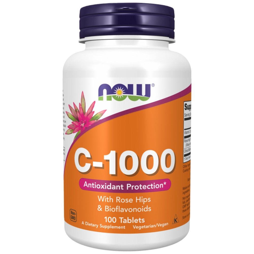 Vitamina C -1000/con fianchi rose + bioflavonoidi - 100 compresse