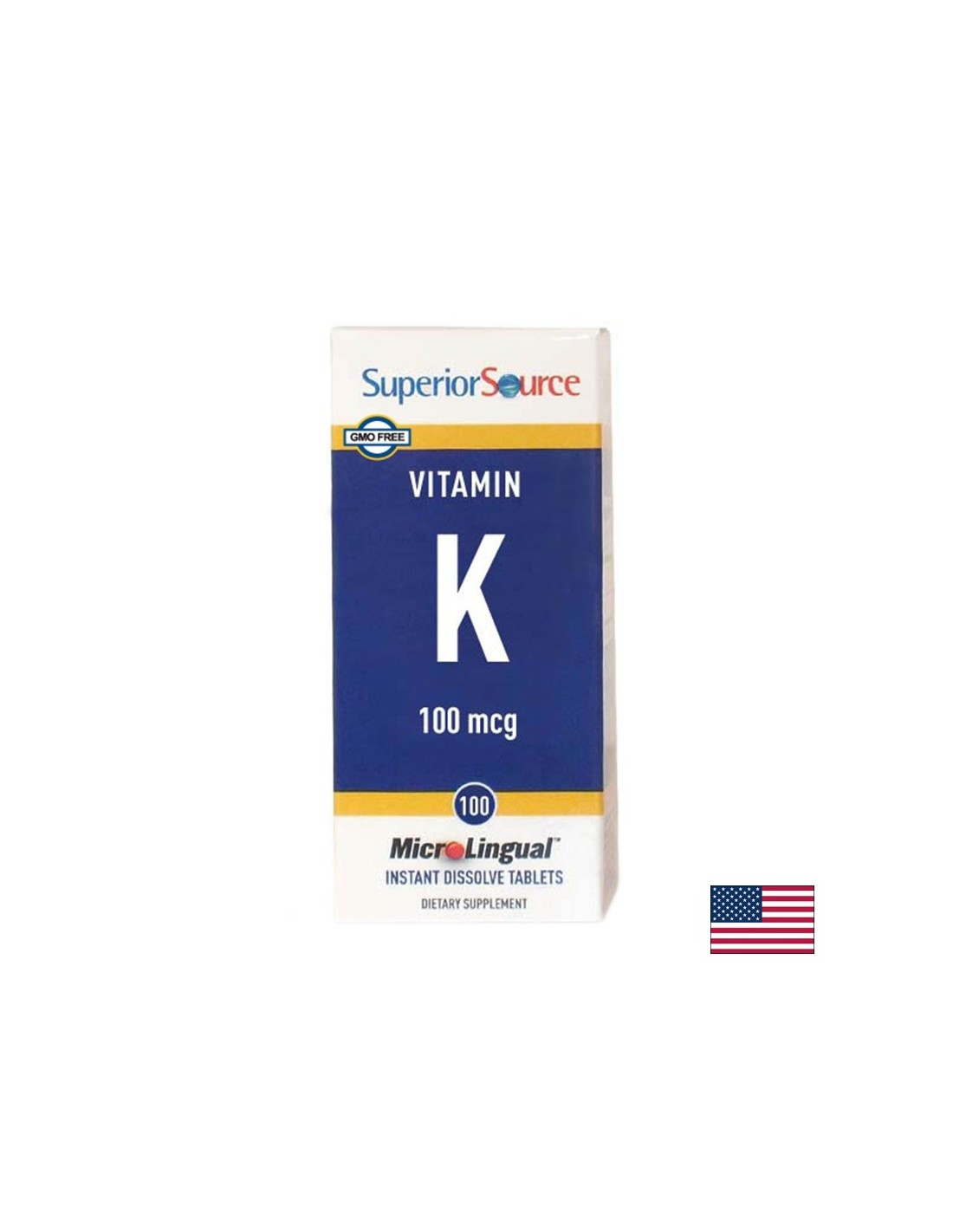 Vitamina K1 - Ossa e sistema cardiovascolare, 100 µg x 100 compresse sublinguali <tc>Superior Source</tc>