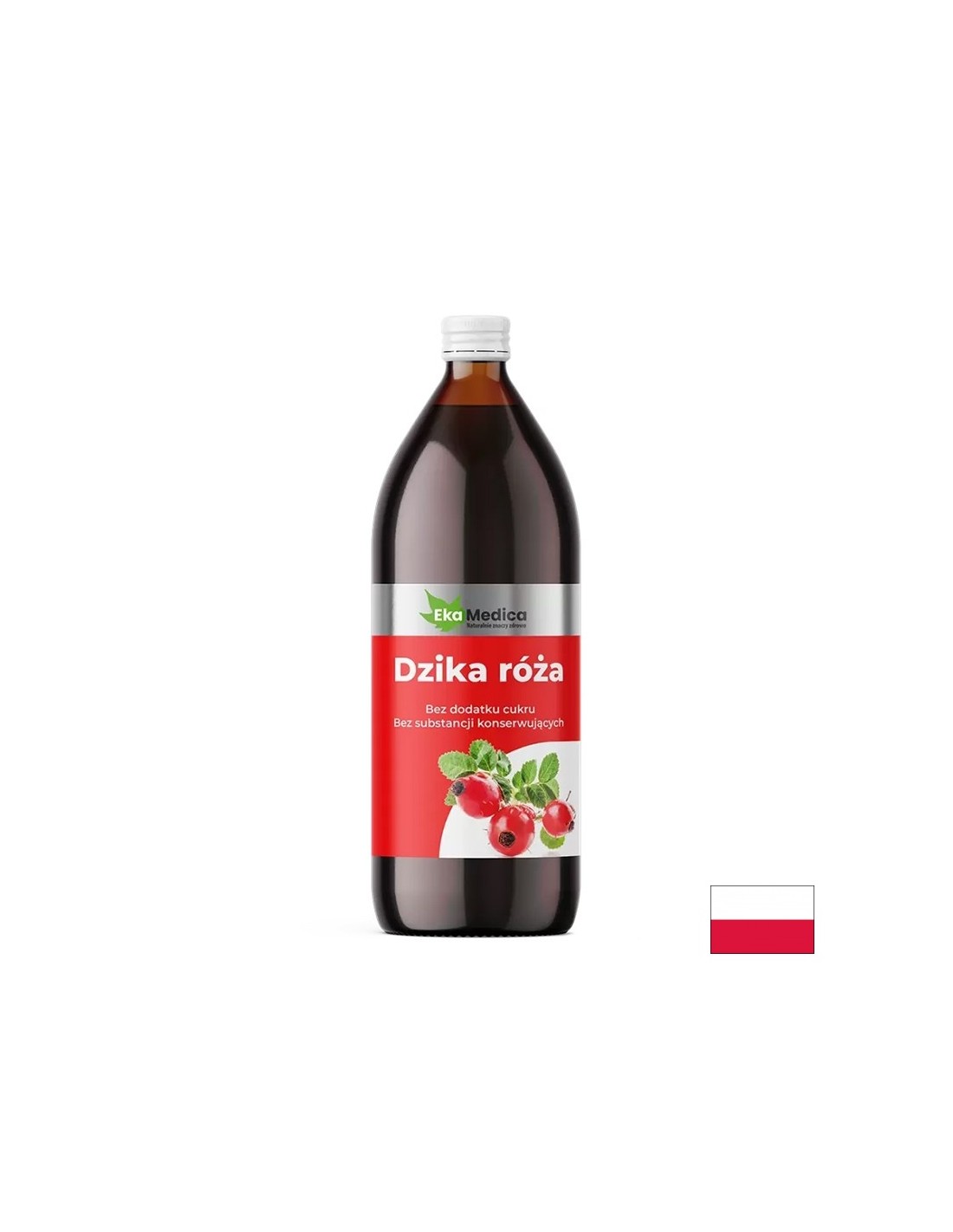 Succo di rosa canina con Camu Camu e vitamina C naturale - Salute immunitaria, cardiovascolare e metabolica, 1 litro, 20 o 40 dosi
