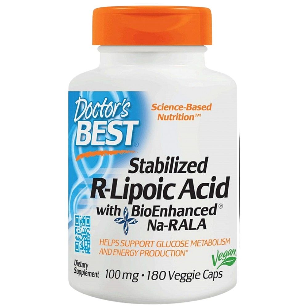 Miglior acido r-lipoico/Na-R-ALA stabilizzati 100 mg-180 capsule