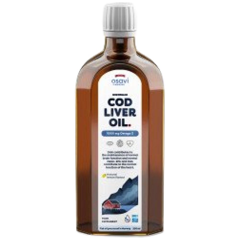 Olio di fegato di merluzzo norvegese | Sapori diversi Omega liquido - 250 ml