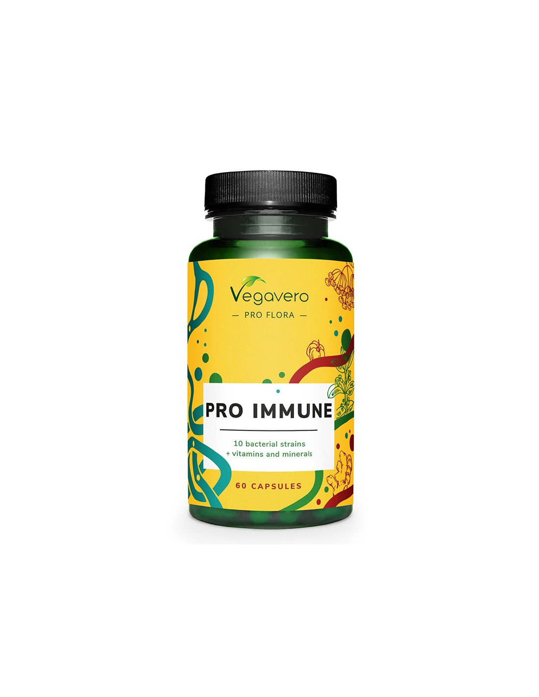 Immunità probiotica - 10 ceppi probiotici + vitamine e minerali, 60 capsule