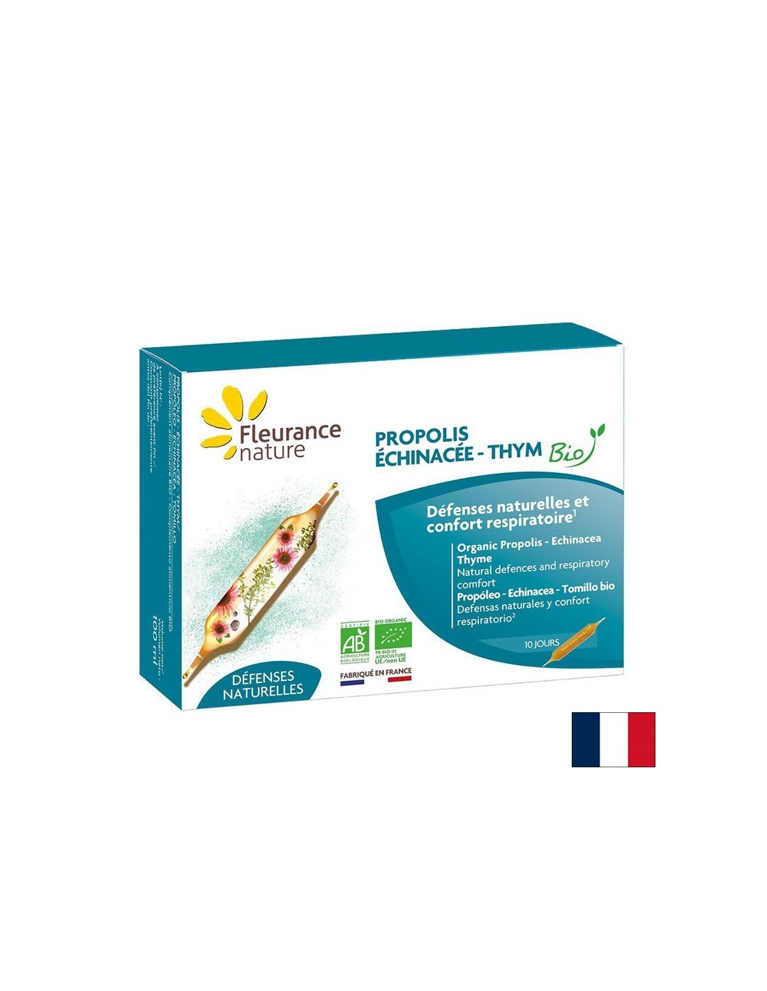 Sistema immunitario e respiratorio - Propoli, echinacea, timo BIO, 10 fiale da bere