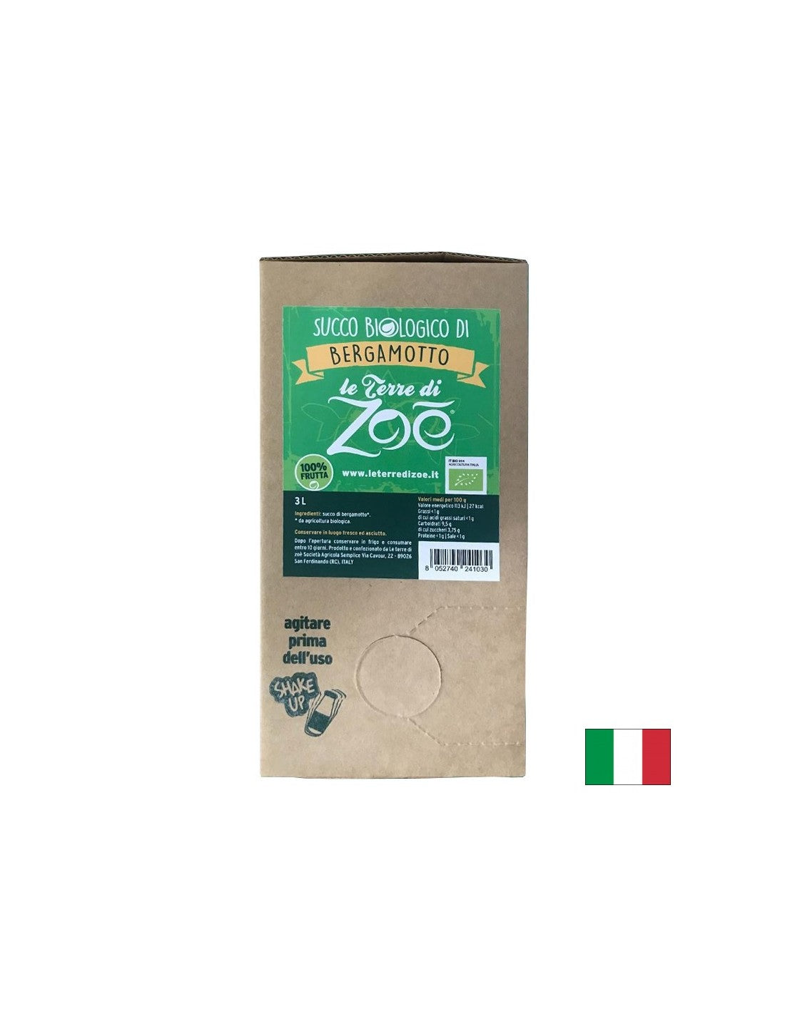 Succo di bergamotto biologico al 100%, 3 L