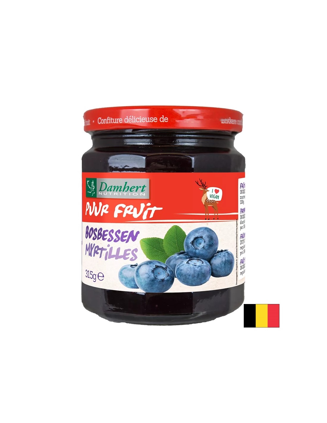 Marmellata di Mirtilli 100% (senza zucchero), 315 g