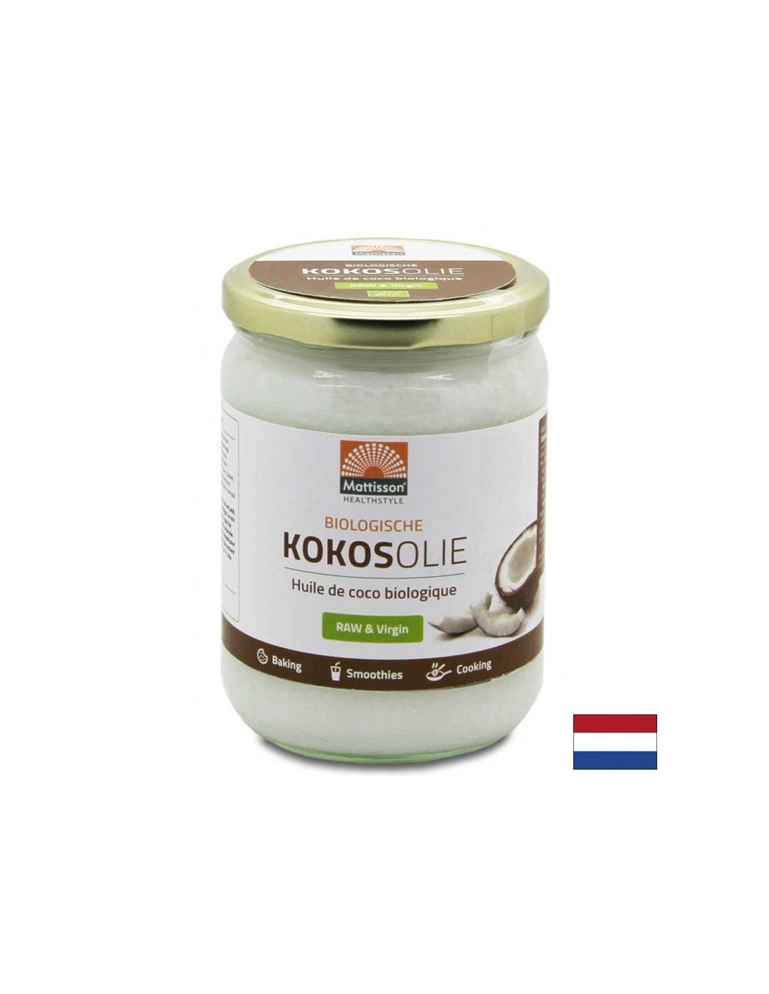 100% Olio di cocco (grezzo, spremuto a freddo) biologico, 500 ml