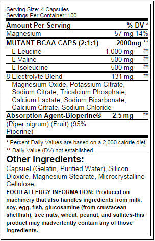 BCAA in forma libera al 100% 400 capsule.