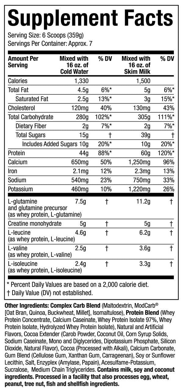 Guadagno di massa al 100% | Ad alto contenuto proteico - Data SCAD: 30.11.2024 - 2300 grammi