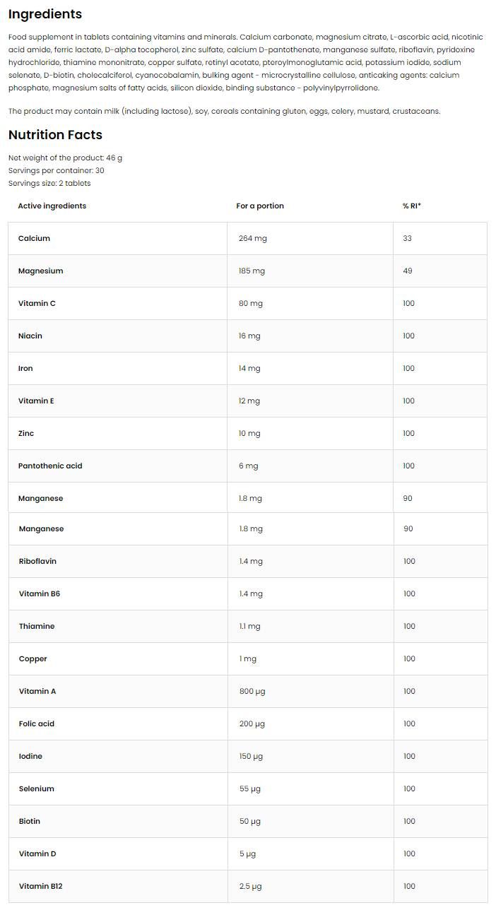 100% Vitamina&Min - 30 Compresse