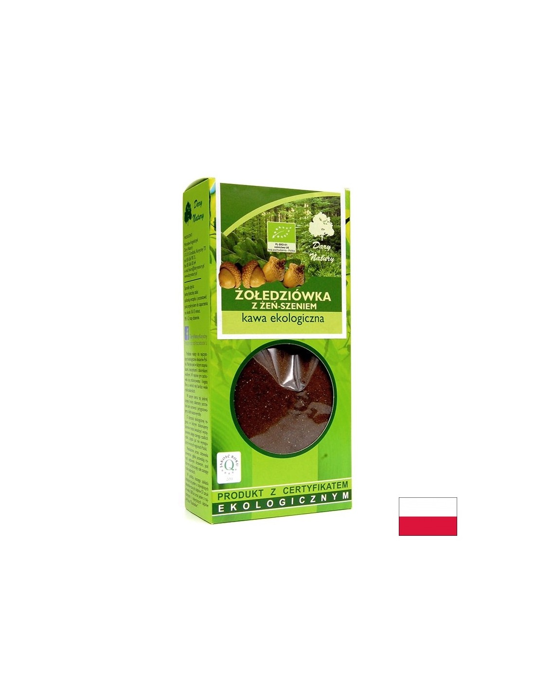 Caffè biologico di ghiande e ginseng, 100 g <tc>Dary Natury</tc>