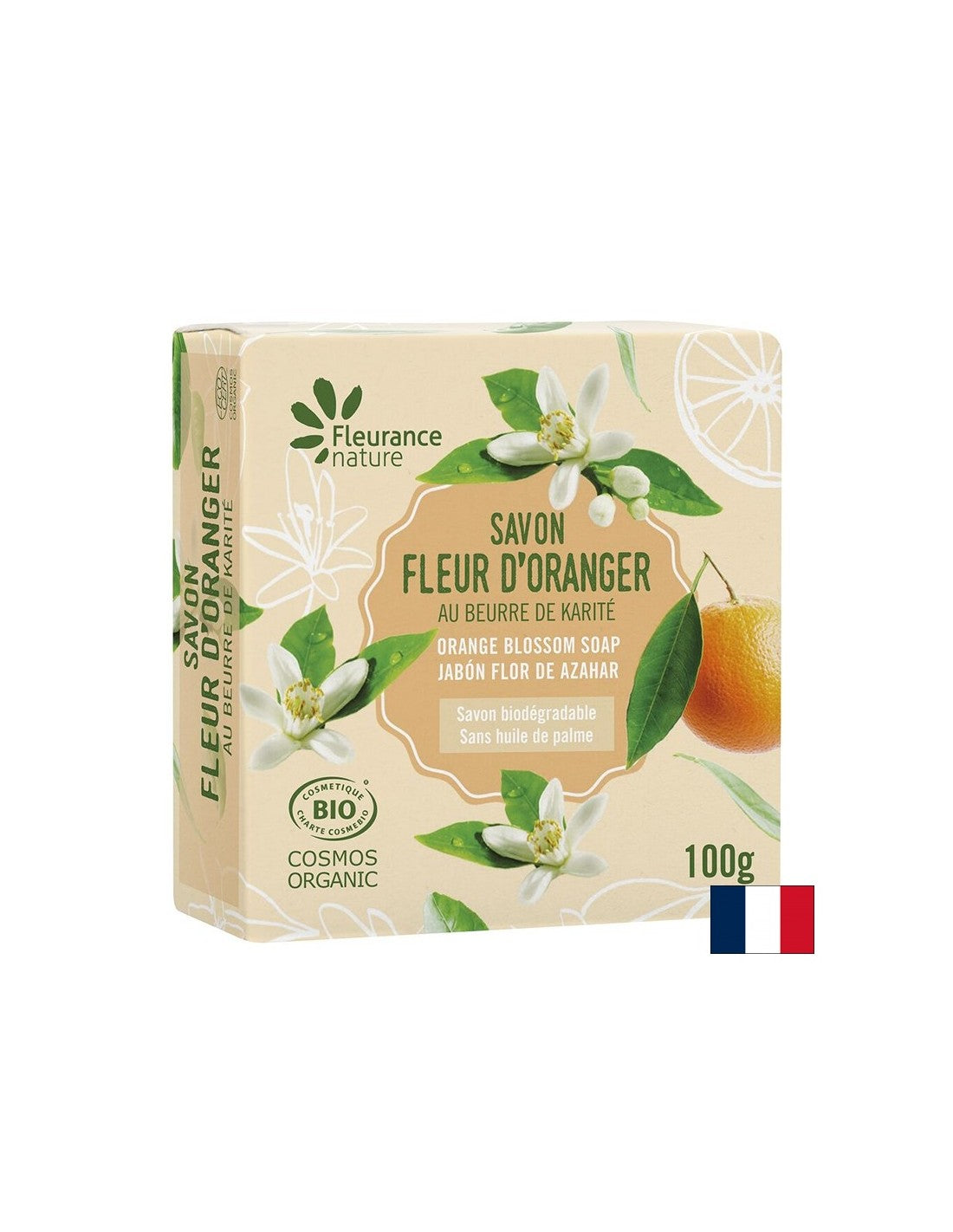 Sapone ai fiori d'arancio bio, 100 g Fleurance Nature