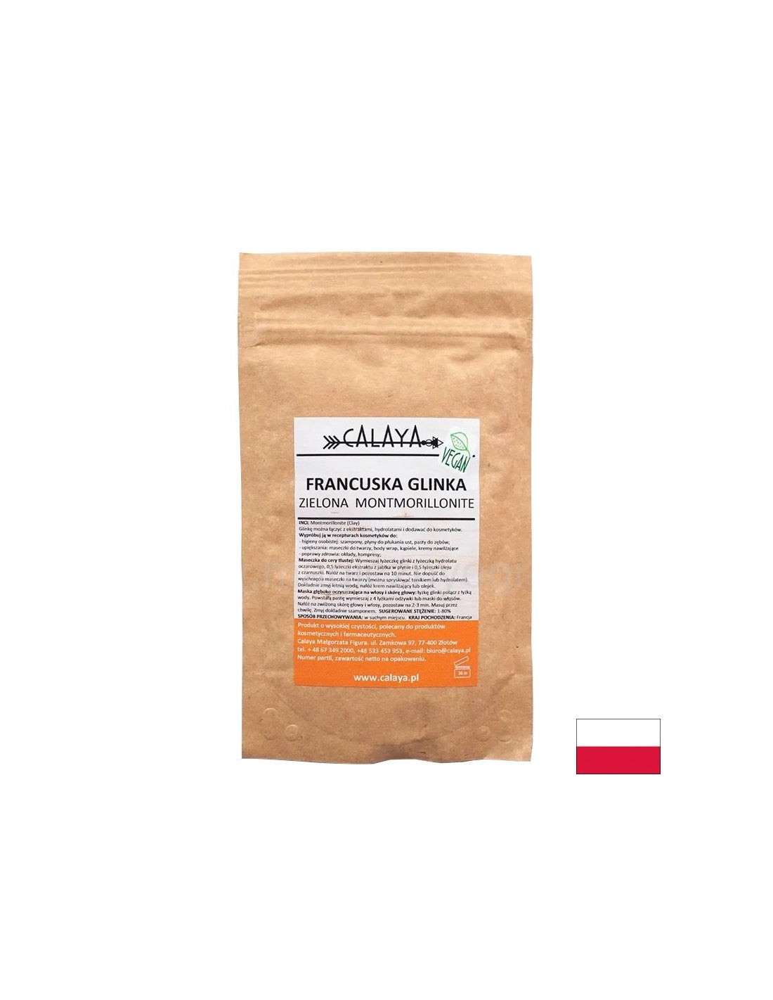 Argilla verde francese Montmorillonite, polvere da 100 g