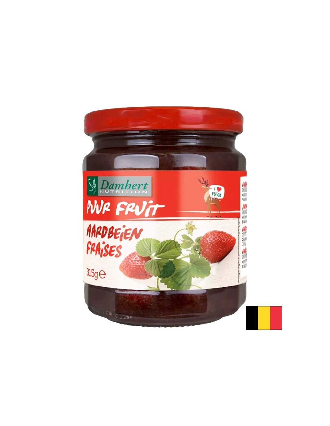 Inceppamento alla fragola al 100% (senza zucchero), 315 g