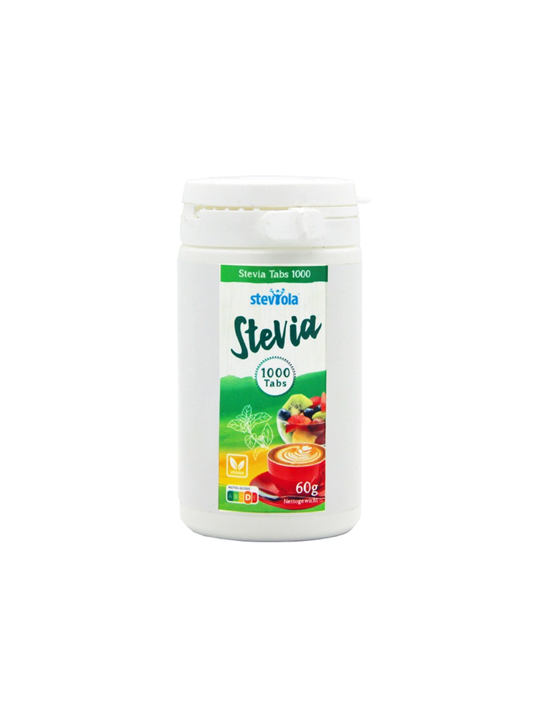 Stevia con eritritolo, 1000 compresse, 60 g