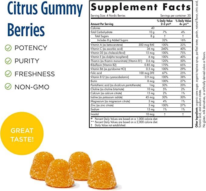 Bacche nordiche multivitaminici - 120 gummies