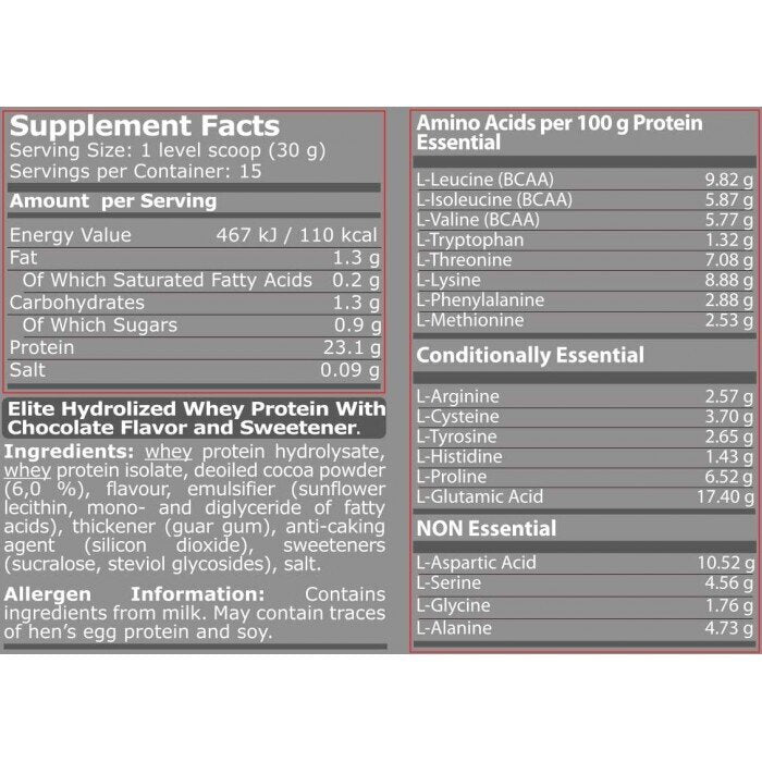 Pure Nutrition - HYDRO 100 - 454 g - Nutra Best Europe