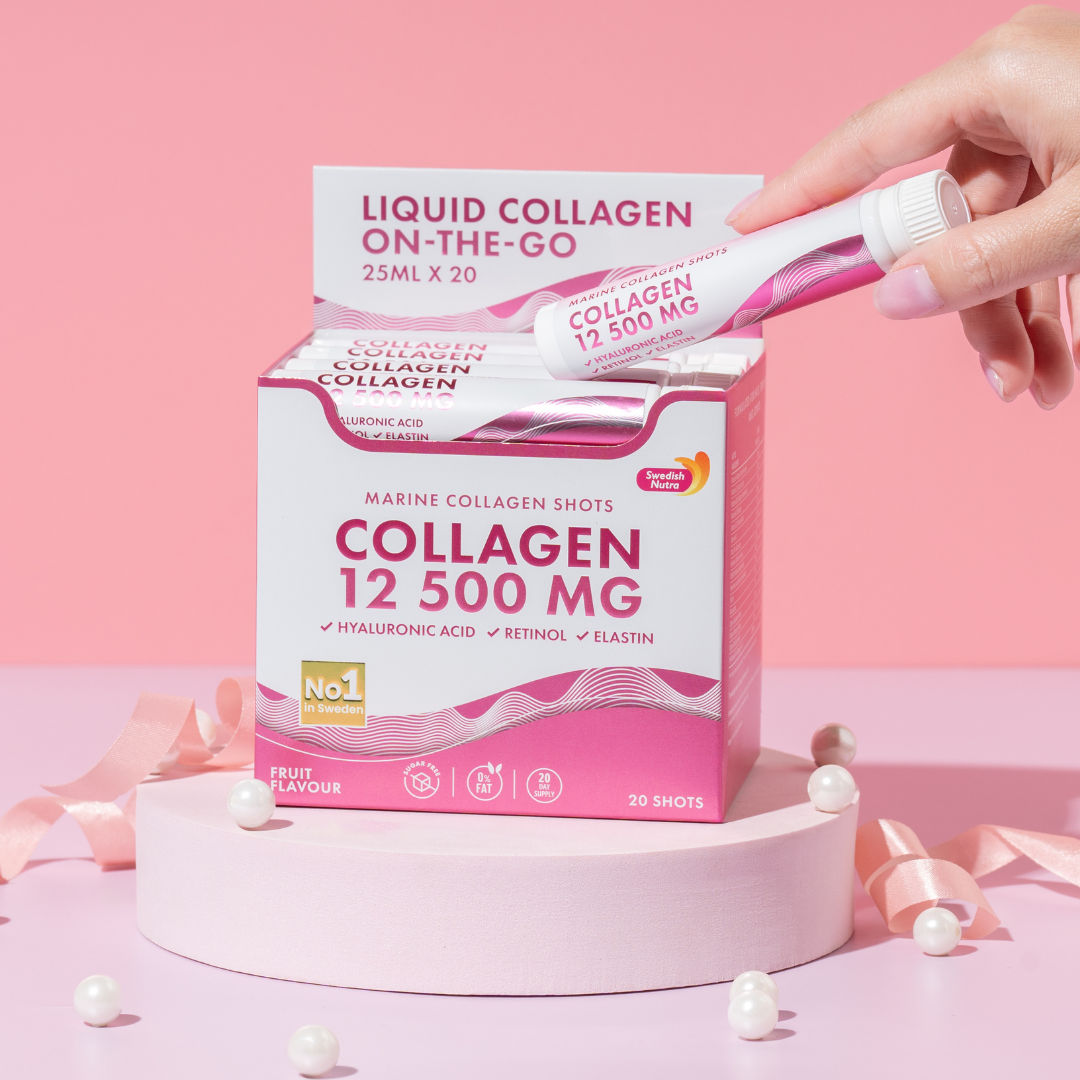 Collagene di Pesce 12.500 mg con Retinolo, Elastina e Acido Ialuronico - 20 x 25 ml