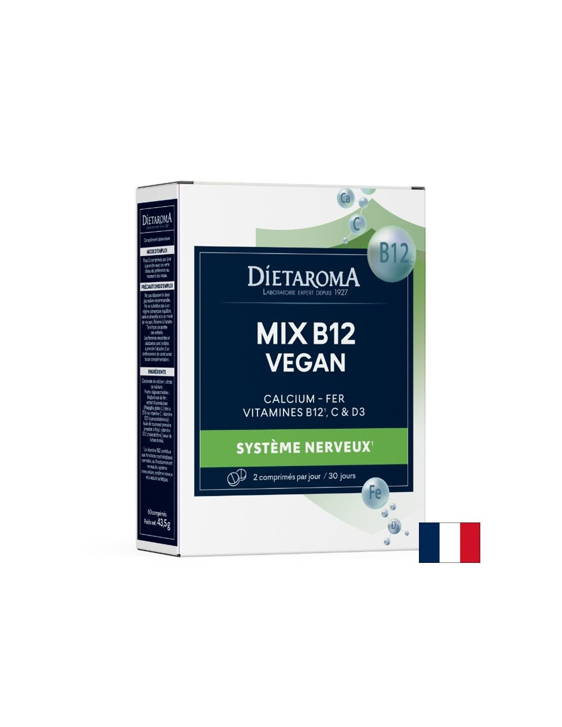 Sistema osseo e circolazione - Vitamina B12 + ferro, calcio, vitamina C e D3 (formula vegana), 60 compresse