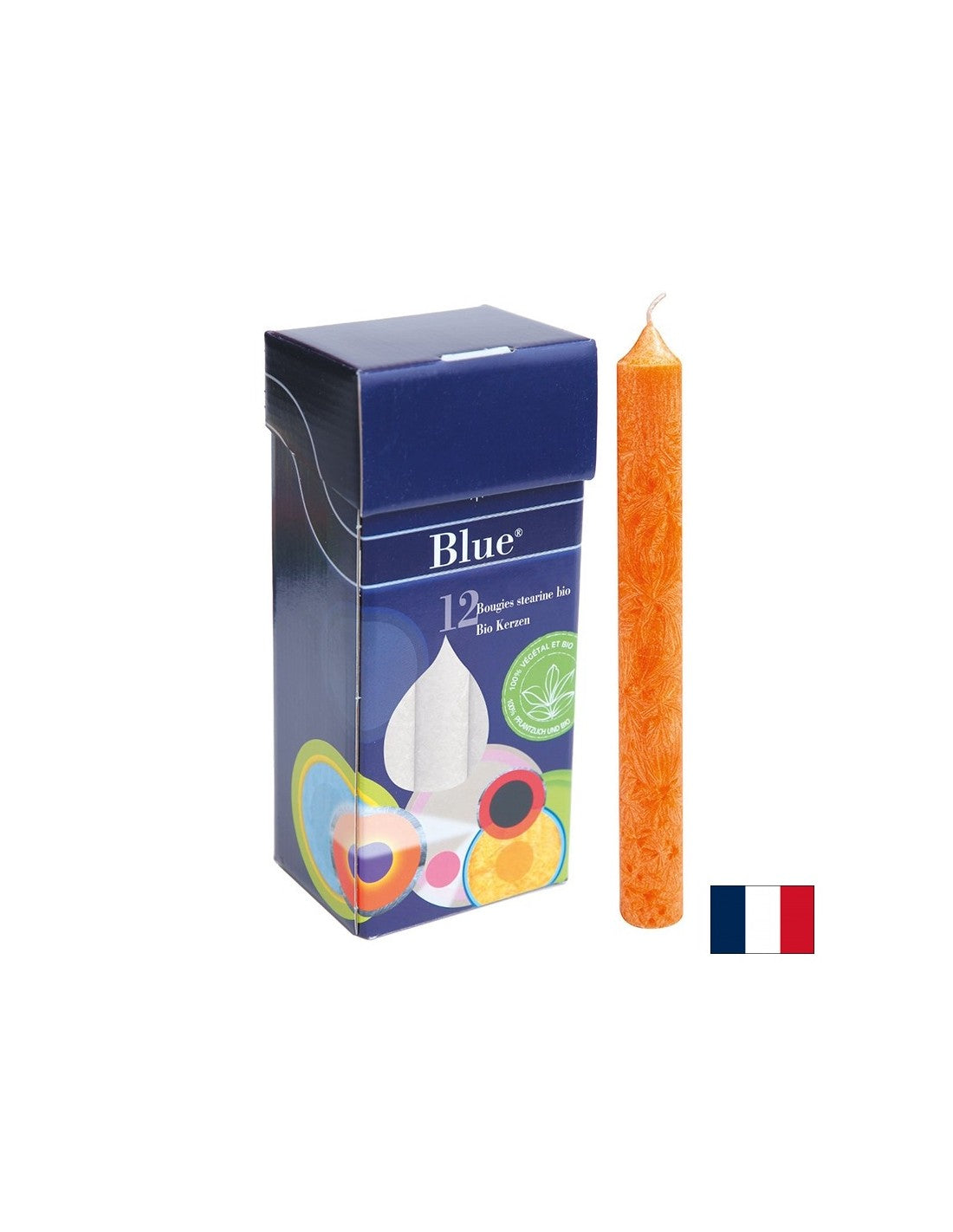 Candele alla stearina - arancione, BIO, 12 pz.