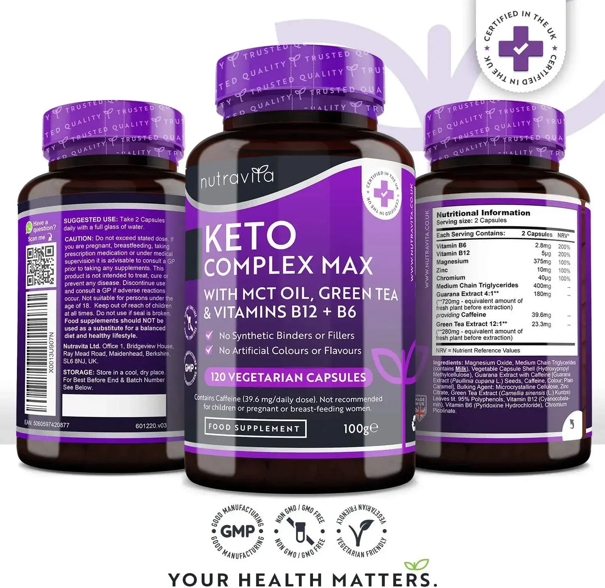 Keto Complex Max /120 capsule, 60 dosi/ <tc>Nutravita</tc>