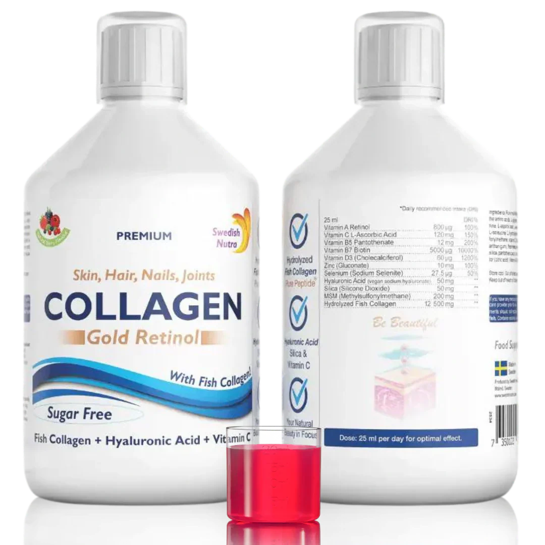 Collagene di pesce 12500 mg Gold Retinol 500 ml <tc>Swedish Nutra</tc>