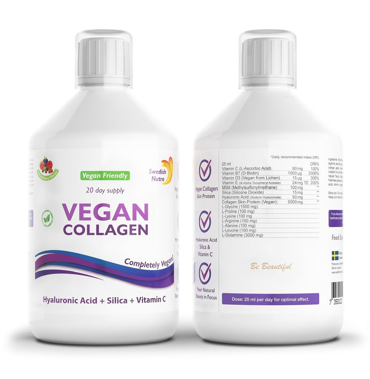Liquid Vegan Collagen 5000 mg x 500 ml - Nutra Best Europe