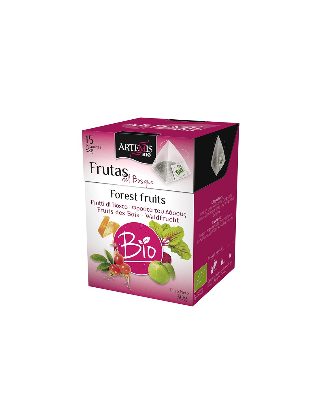 Tè ai frutti di bosco freschi Bio, 15 sacchetti filtro