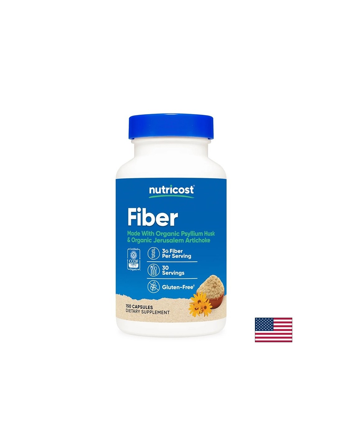 Buccia + Topinambur (mela di terra) - Comfort intestinale e fibre per una buona digestione, 150 capsule