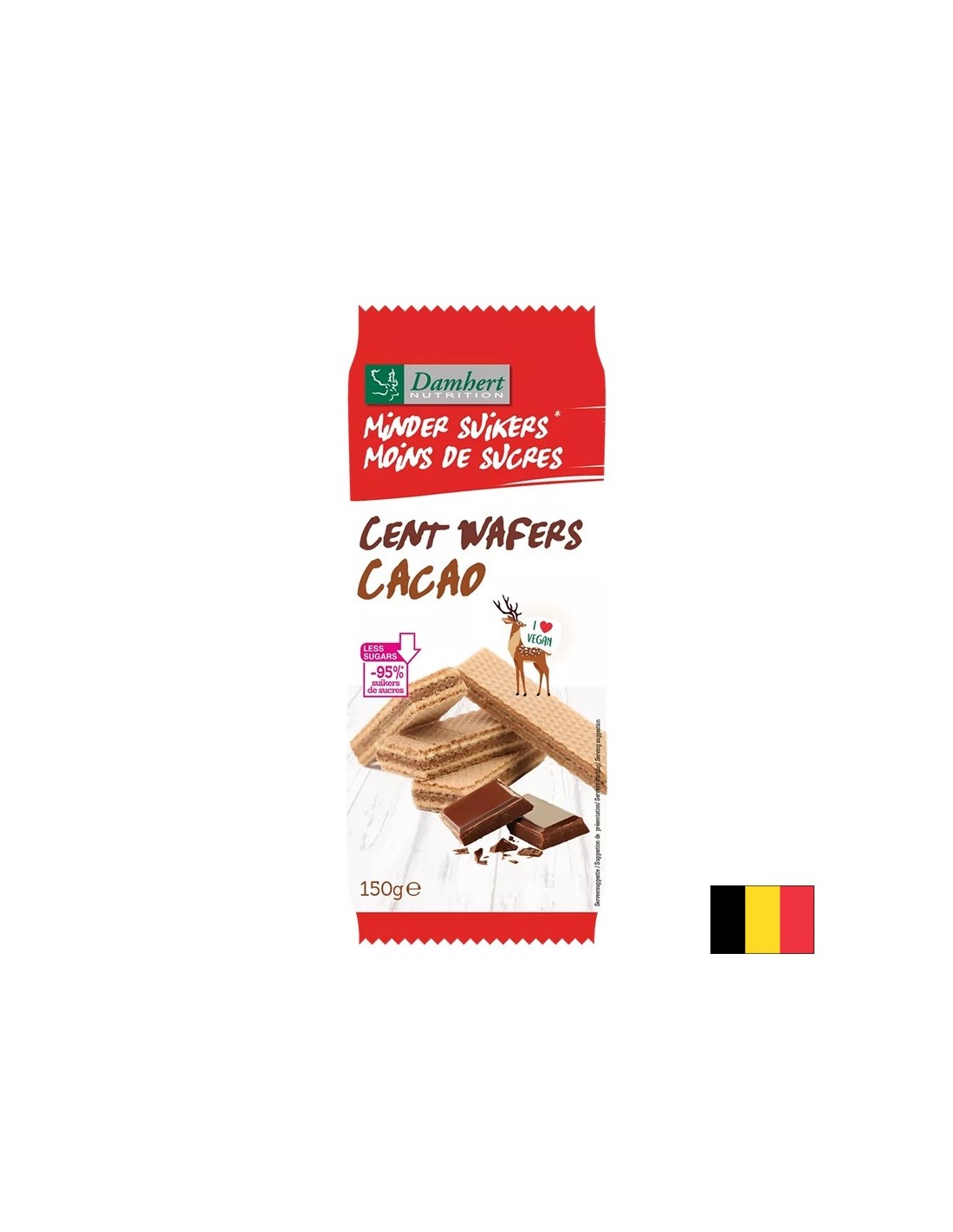Cialde con crema al cacao (senza zucchero), 150 g