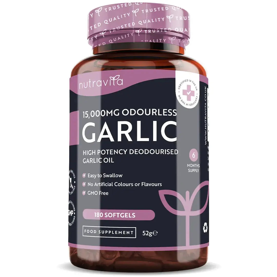Aglio (inodore) 15000 mg (12-18% allicina) - 180 capsule molli