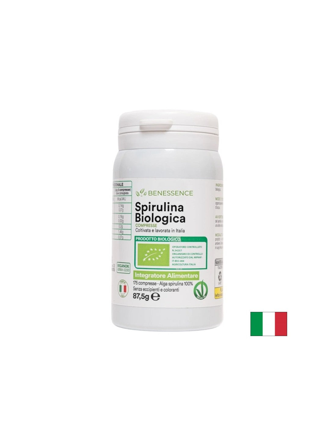 Spirulina per l'energia, l'immunità e la disintossicazione, 175 compresse