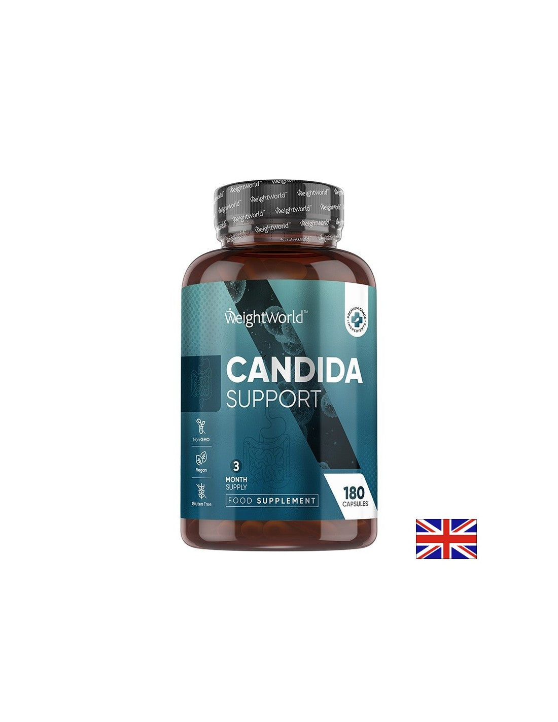 Anti-Candida - protezione contro le infezioni fungine - Formula con erbe e probiotici, 180 capsule per 3 mesi di assunzione