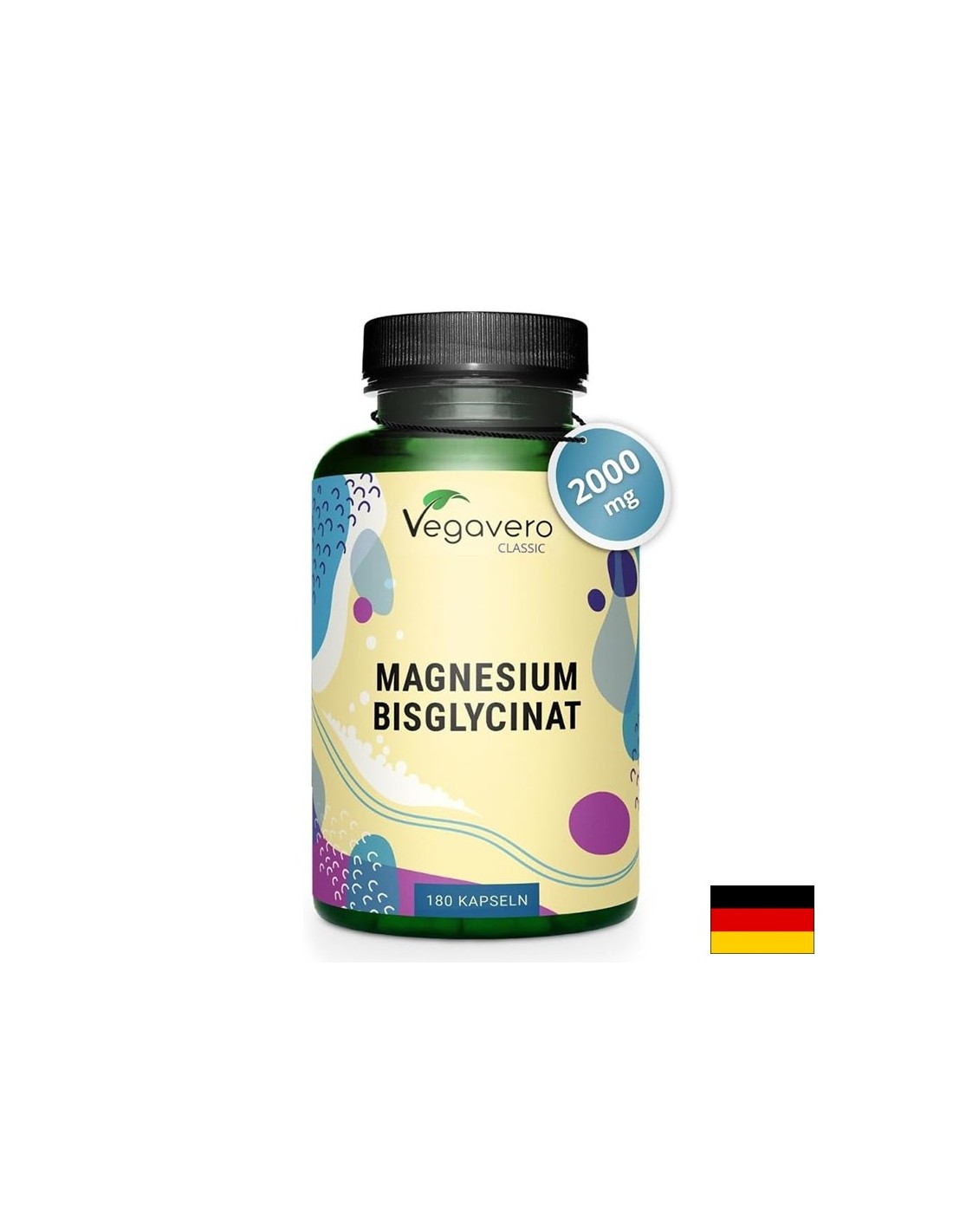 Magnesio (infuso) - Per lo stress, l'effetto muscolare e la pelle secca, 180 capsule