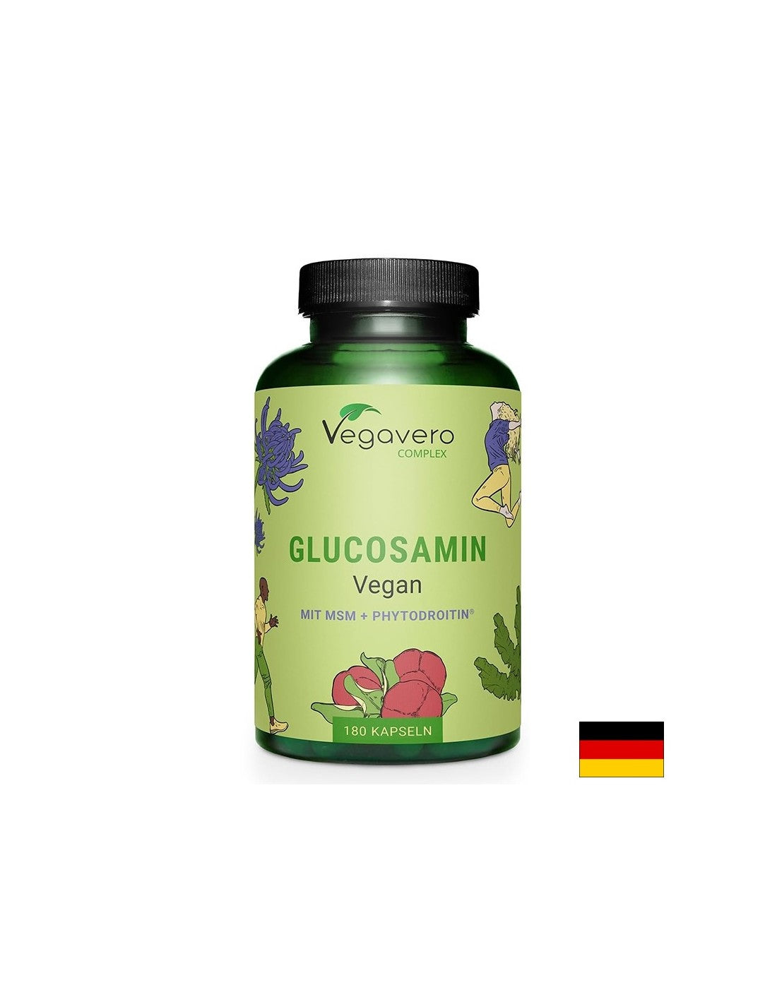 Articolazioni e ossa - Complesso di glucosamina (con MSM e glucosamina vegana), 180 capsule <tc>Vegavero</tc>