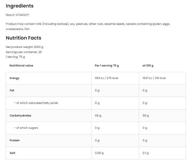 <tc>VITARGO</tc> | Il carburante per il corpo più veloce: 1000 grammi