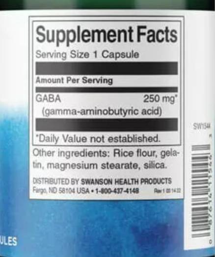 GABA 250 mg 60 Capsule