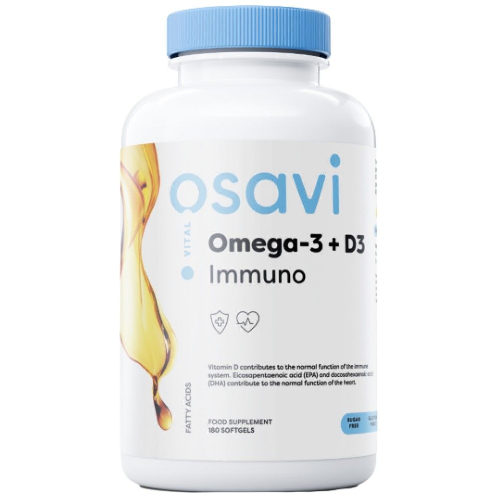 Omega -3 + D3 Immuno - 180 capsule gel