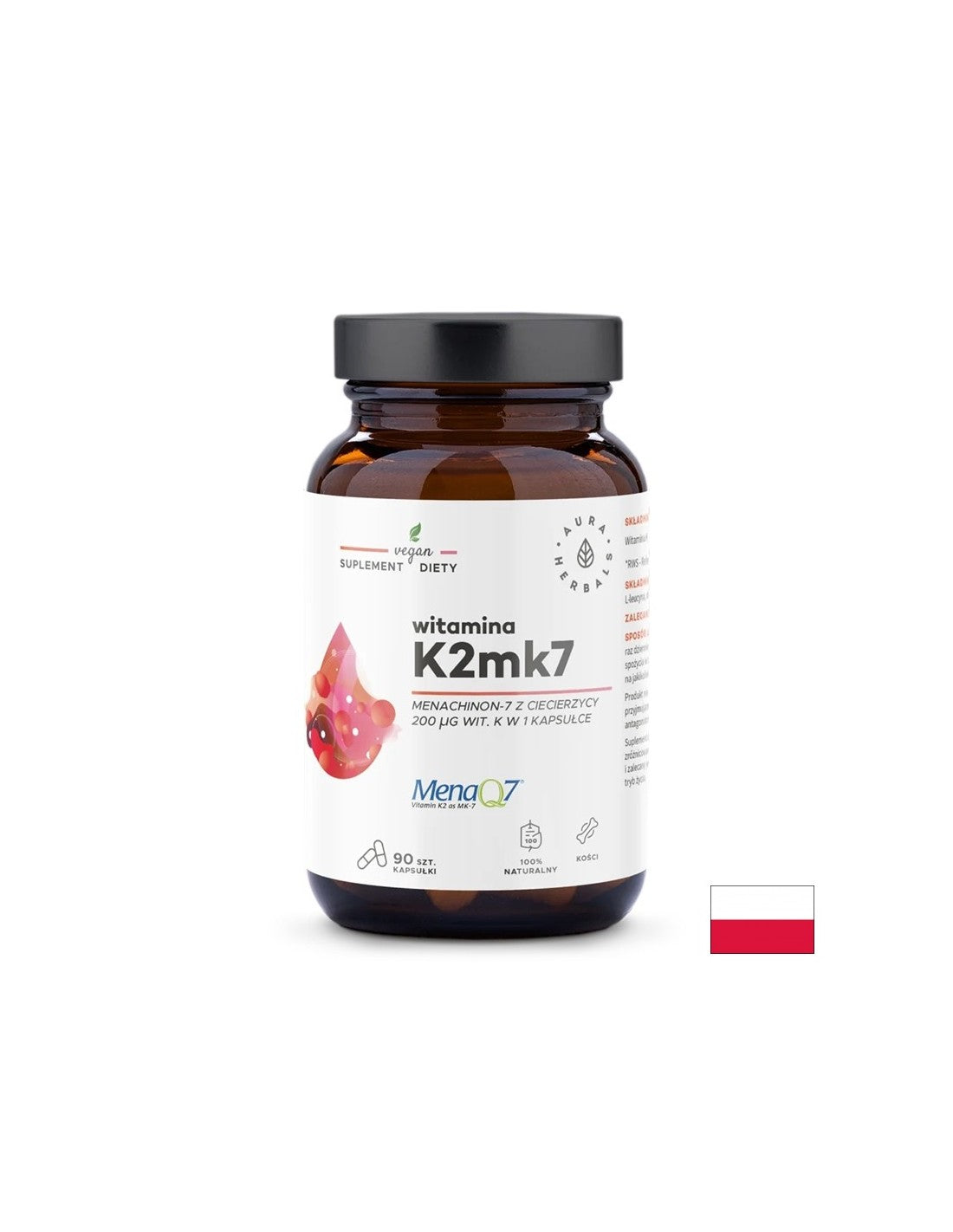 Cura delle ossa e del cuore - Vitamina K2 (MK-7), 200 µg x 90 capsule