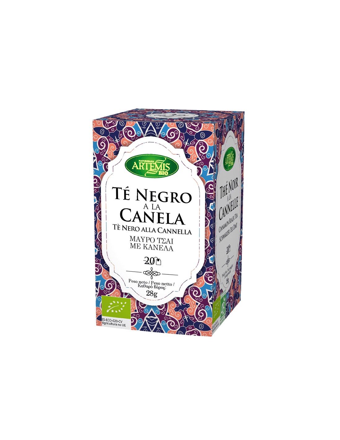 Tè nero con cannella, BIO, 20 bustine filtro