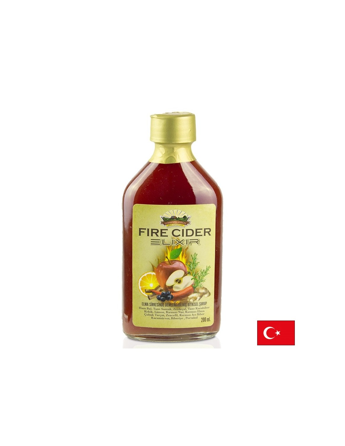 Sciroppo alle erbe naturali con aceto di mele e miele - Forte immunità e buona digestione, 200 ml, 10 dosi