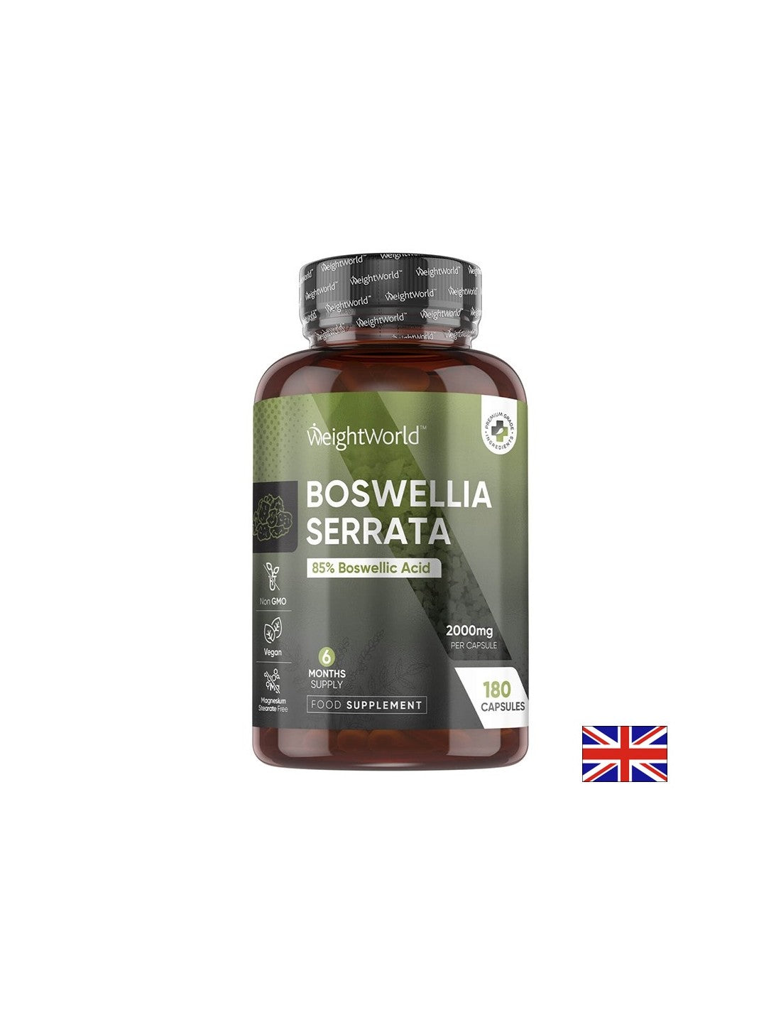 Cura delle articolazioni - Boswellia, 2000 mg x 180 capsule