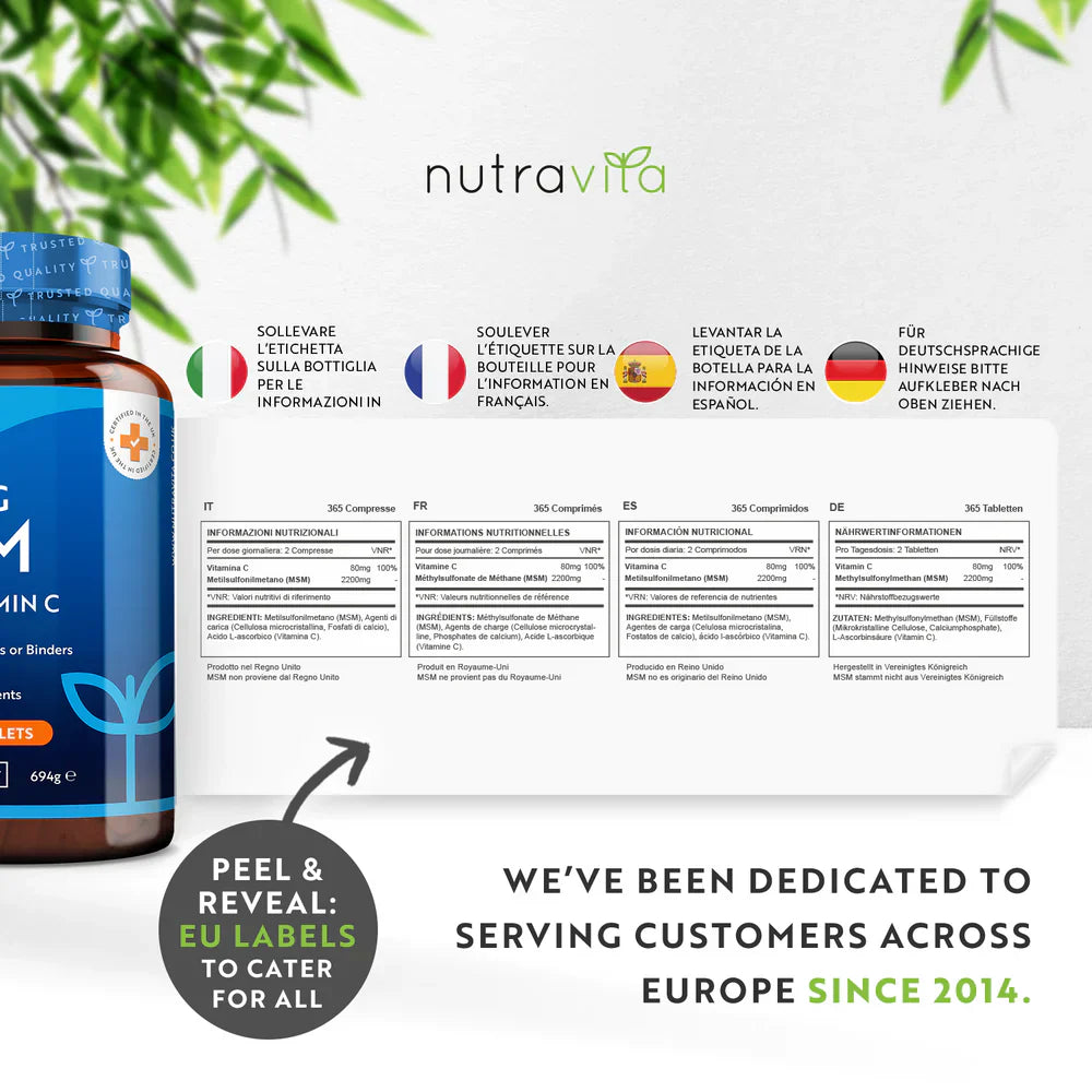 MSM 2200 mg (ossa e articolazioni) - 365 compresse