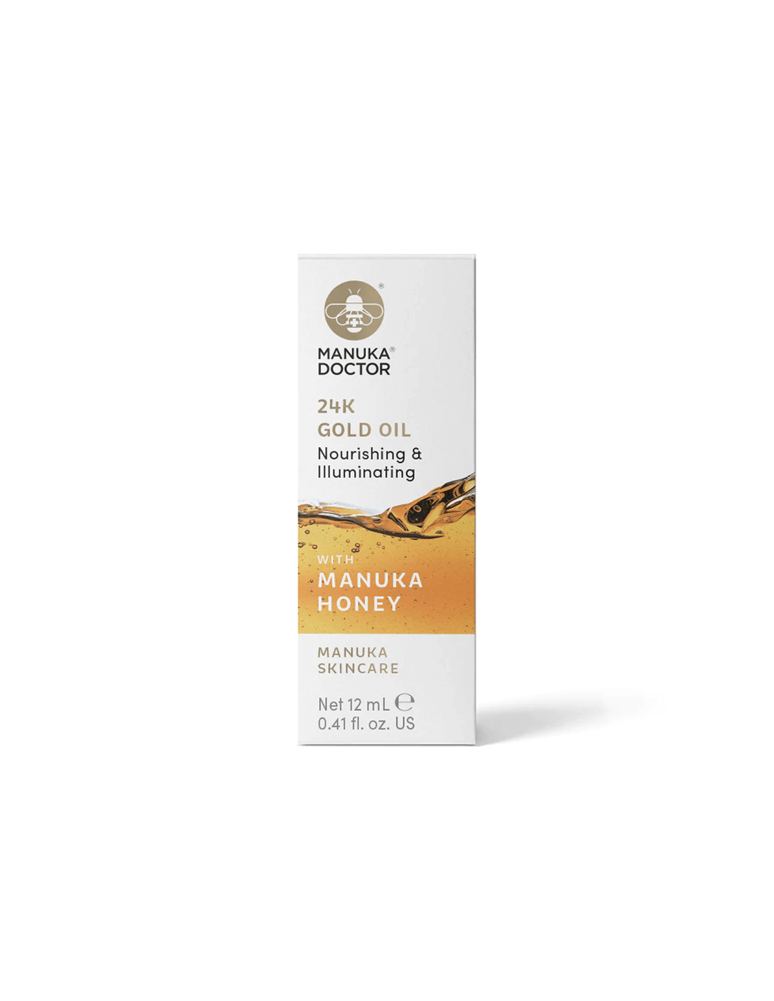 Olio d'oro 24K con miele di Manuka - Olio viso con oro 24K e miele di manuka, 12 ml