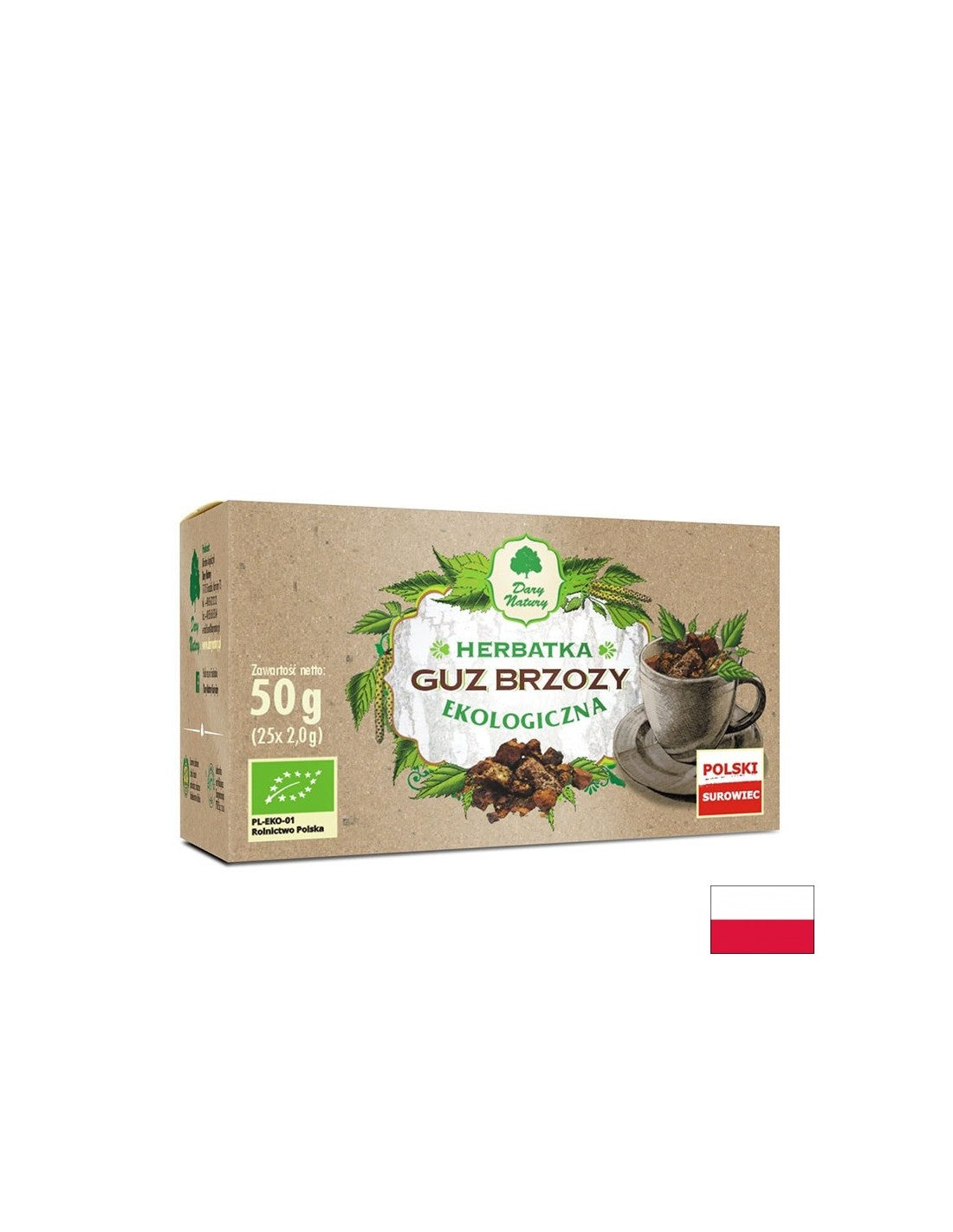 Fungo Chaga e polvere di betulla - Bio, 25 sacchetti filtro