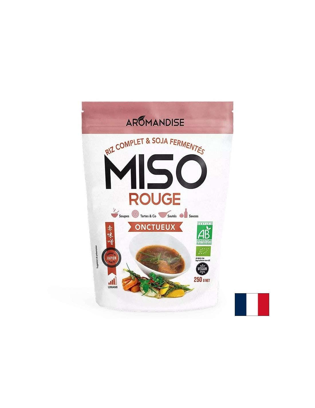 Miso rosso cremoso dal forte sapore umami - Per preparare zuppe, piatti, brodi, salse, 250 g