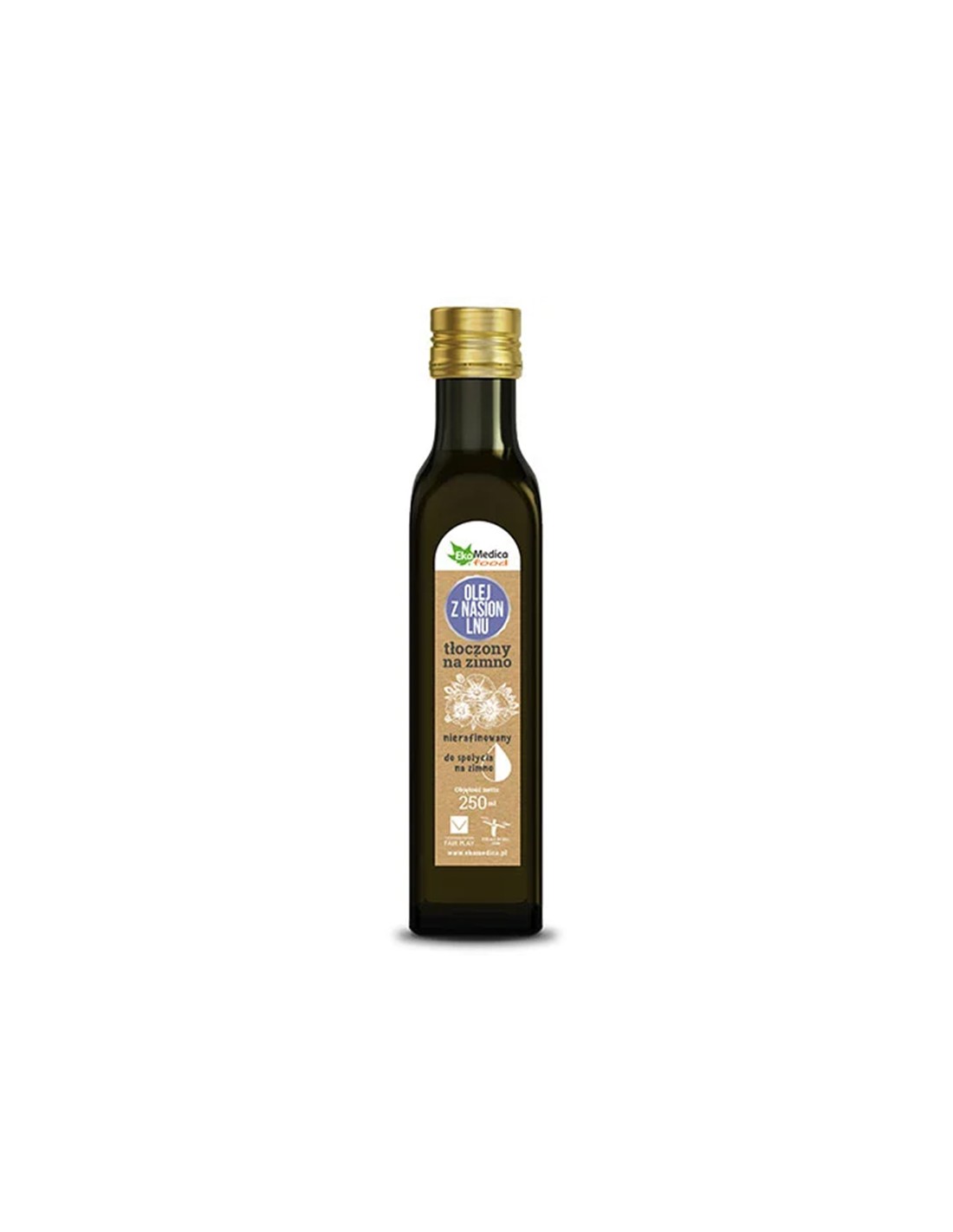 Olio di lino spremuto a freddo + vitamina E, 250 ml