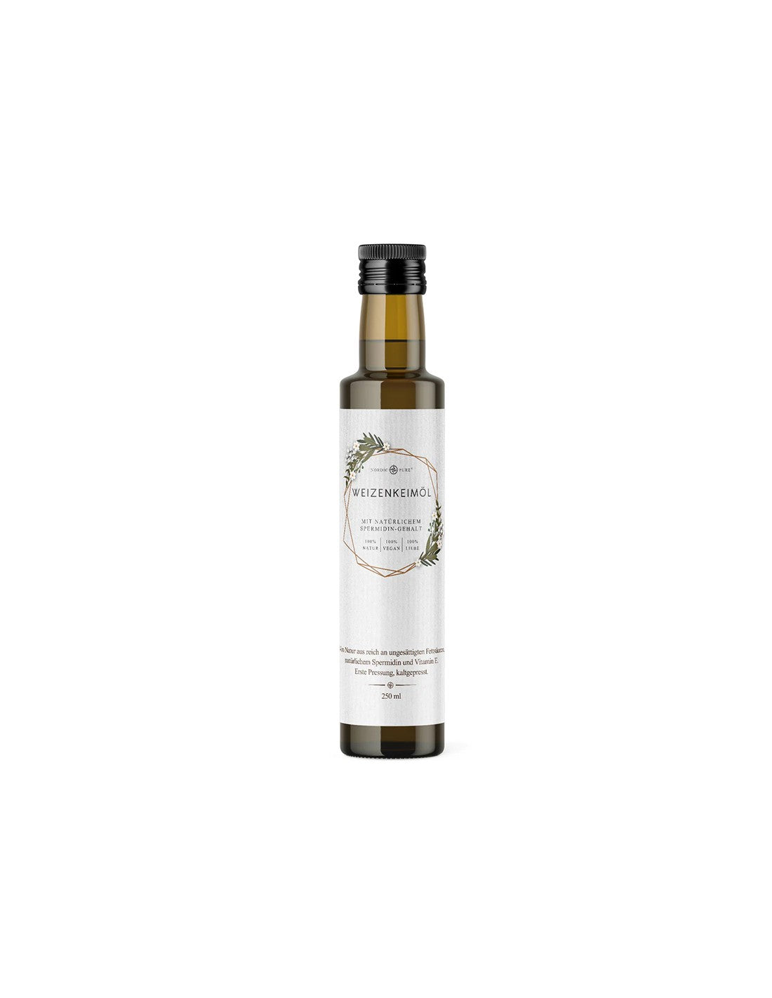 Olio di germe di grano, spremuto a freddo, apporta vitamina E pura, 250 ml