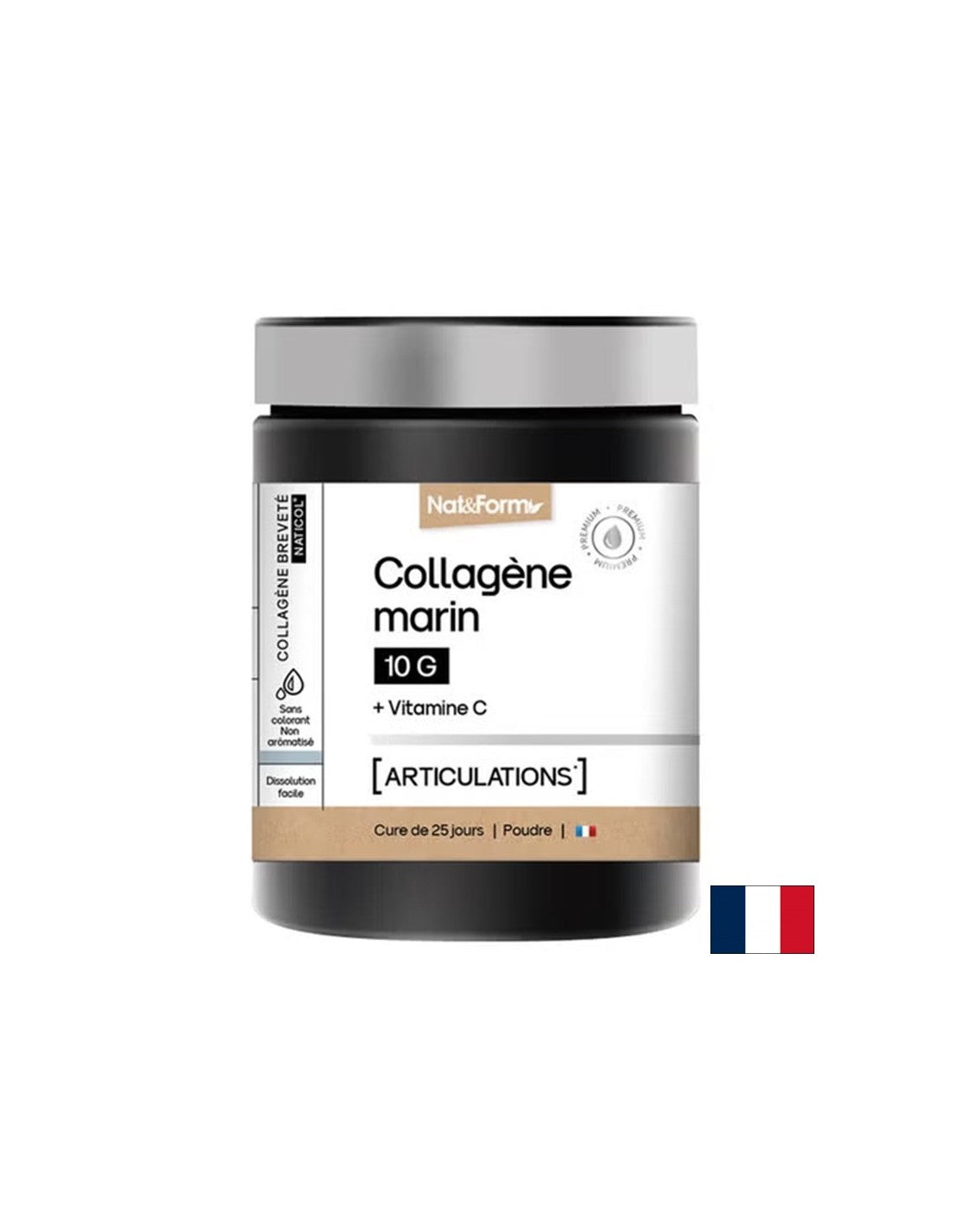 Capelli e pelle - Collagene marino idrolizzato + vitamina C, polvere da 252 g