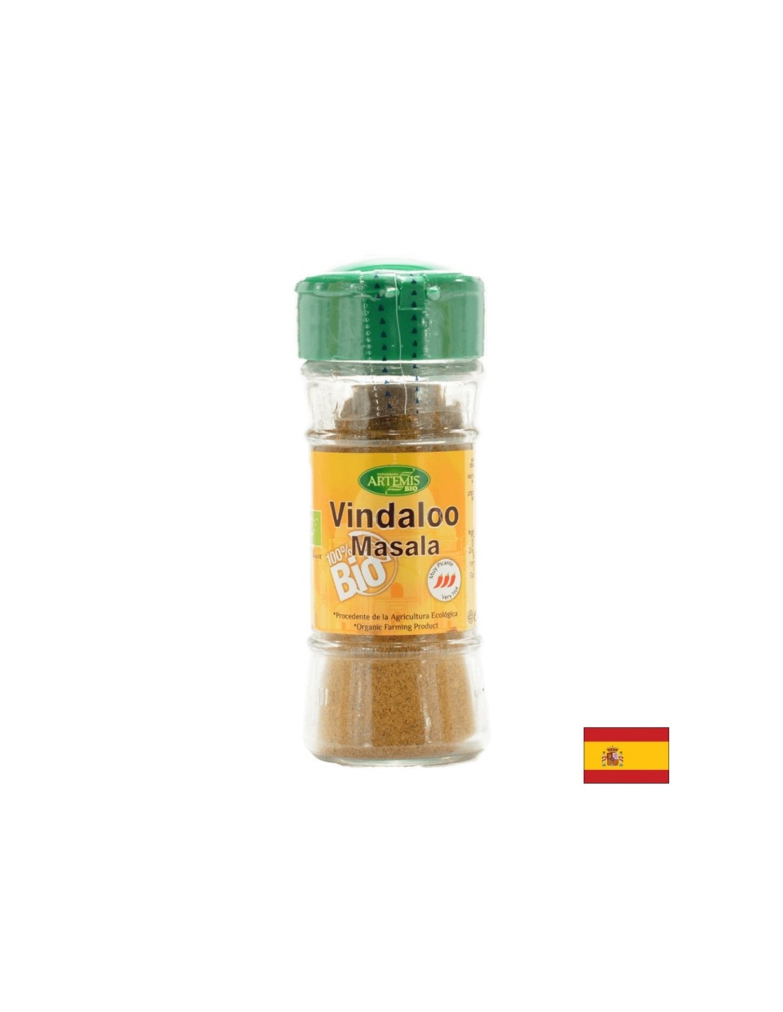 Spezie biologiche - Miscela indiana Vindaloo Masala (super piccante), 28 g, polvere
